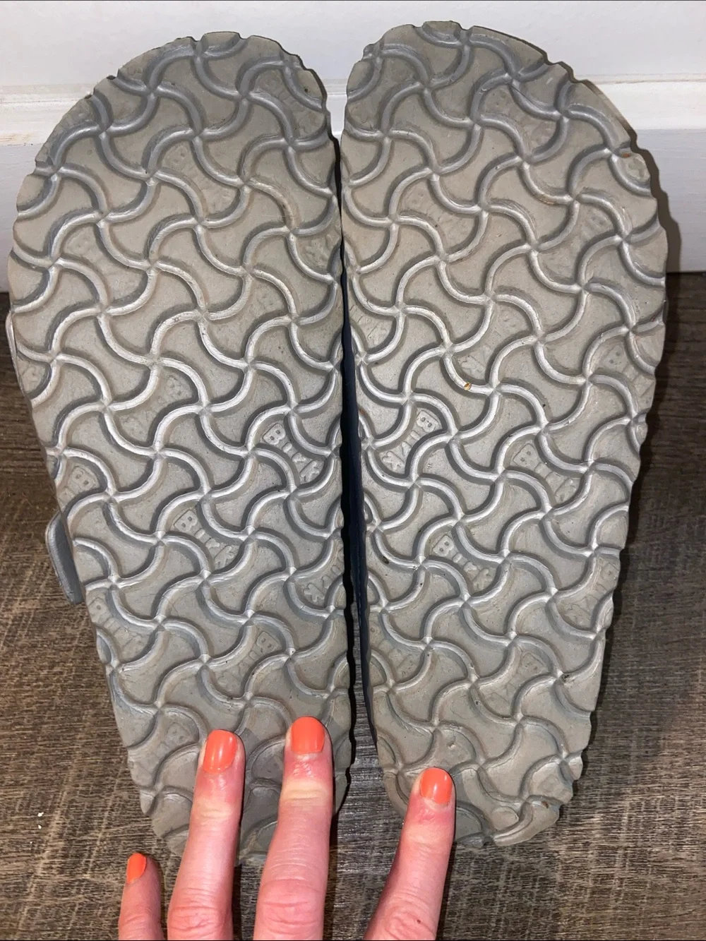 Birkenstock Silver Double-Buckle Slide Sandals